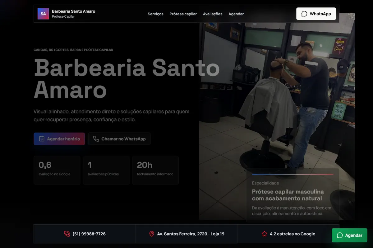 Projeto Barbearia Santo Amaro